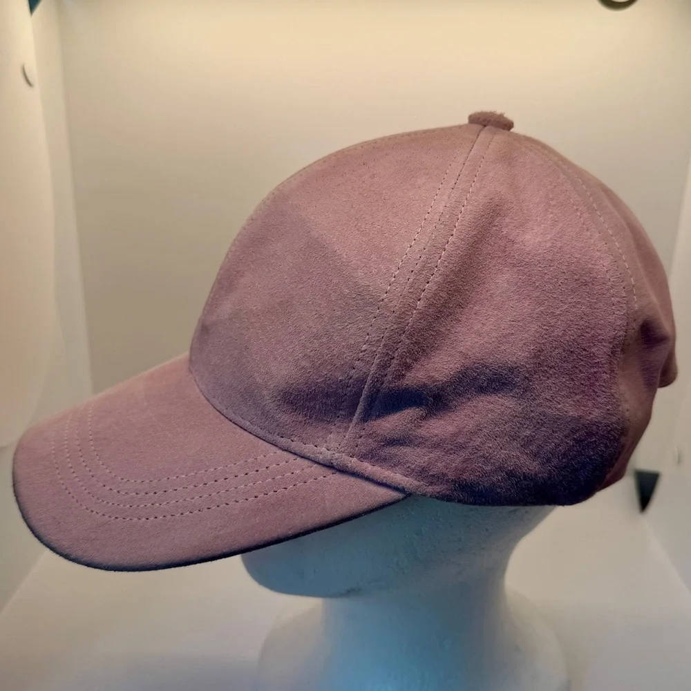 Olive & Pique Pink Leather Suede‎ Plain Newsboy Baseball Cap Hat One Size Barbie